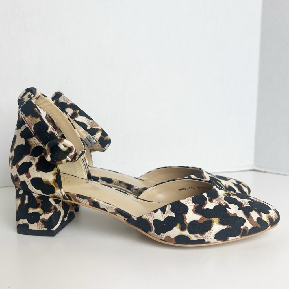 •CABI• NEW Leopard Print Kiki Ankle Strap Block Heel Size 7.5M Mary Jane - Picture 3 of 16
